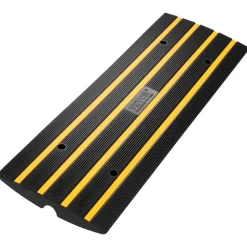 VEVOR Curb Ramp, 3 Pack Rubber Driveway Ramps, Heavy Duty 33069 lbs Weight Capacity Threshold Ramp, 2.6-inch High Curbside Bridge Ramps for Loading Dock Garage Sidewalk, Expandable Full Ramp Set