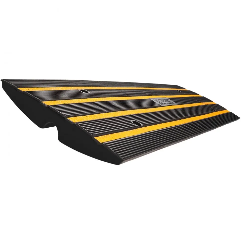 VEVOR Curb Ramp, 3 Pack Rubber Driveway Ramps, Heavy Duty 33069 lbs Weight Capacity Threshold Ramp, 2.6-inch High Curbside Bridge Ramps for Loading Dock Garage Sidewalk, Expandable Full Ramp Set