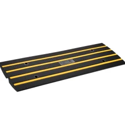 VEVOR Curb Ramp, 3 Pack Rubber Driveway Ramps, Heavy Duty 33069 lbs Weight Capacity Threshold Ramp, 2.6-inch High Curbside Bridge Ramps for Loading Dock Garage Sidewalk, Expandable Full Ramp Set
