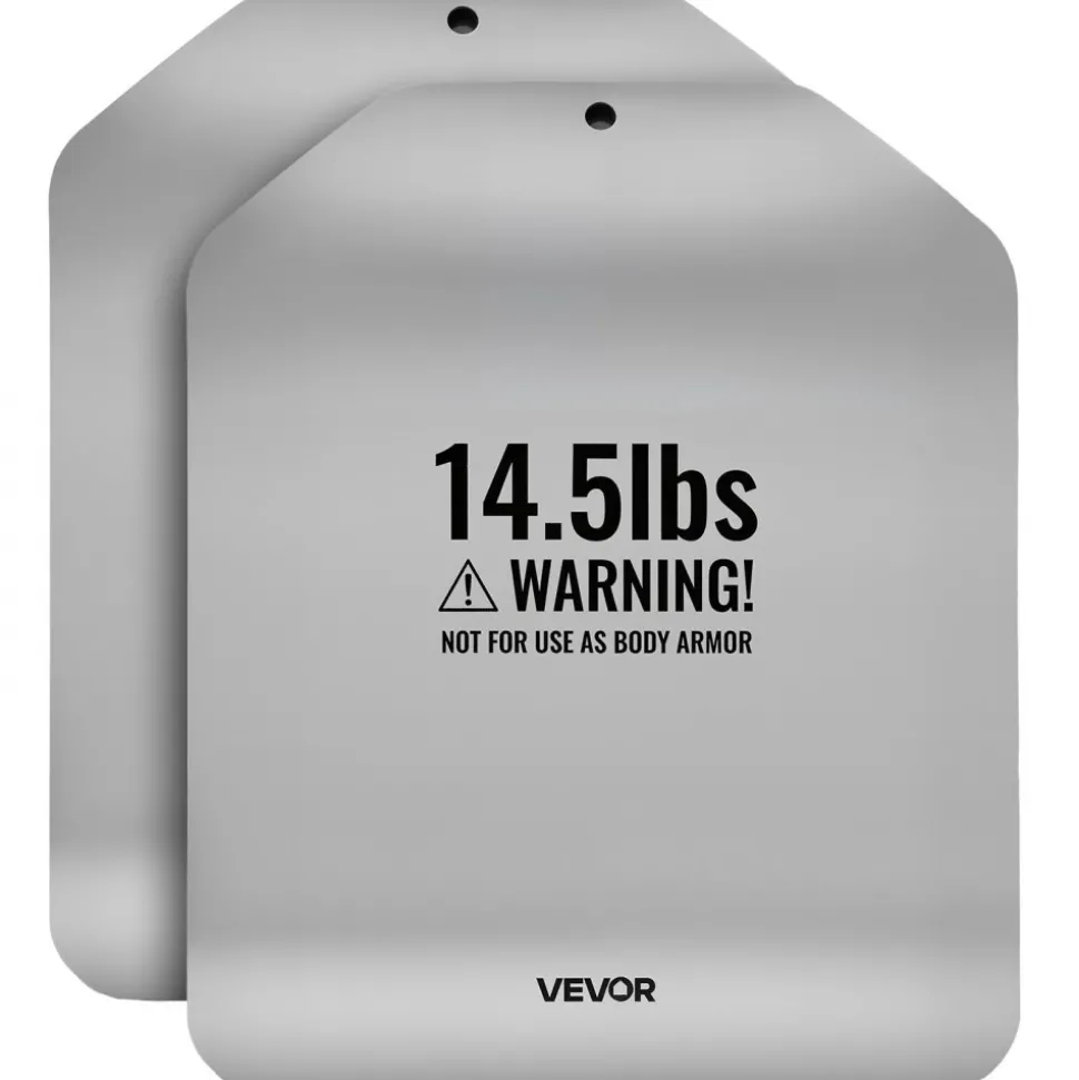 VEVOR Curved Weight Vest Plates, 14.5 LB Pairs, Premium Steel Tactical Weighted Plates for Vest, Ergonomic Design, for Strength Endurance Training, Running, Jogging, Fitness, Heavy Workouts