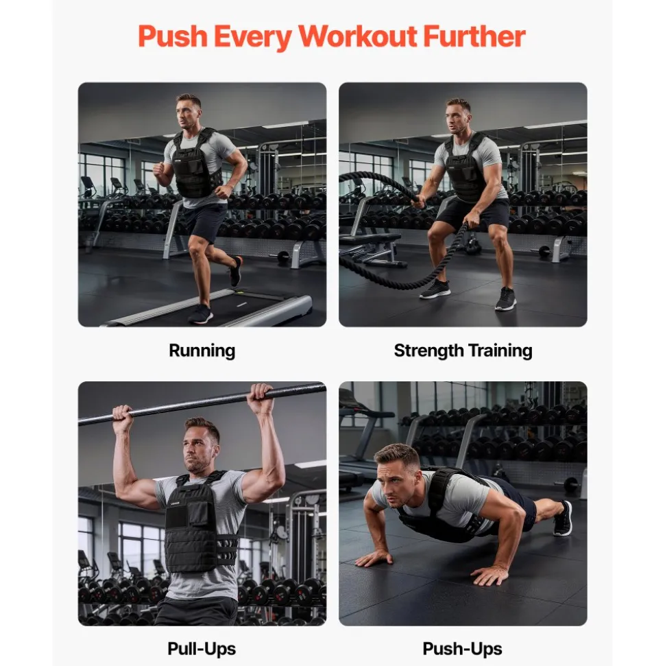 VEVOR Curved Weight Vest Plates, 14.5 LB Pairs, Premium Steel Tactical Weighted Plates for Vest, Ergonomic Design, for Strength Endurance Training, Running, Jogging, Fitness, Heavy Workouts