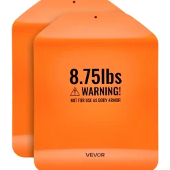VEVOR Curved Weight Vest Plates, 8.75 LB Pairs, Premium Steel Tactical Weighted Plates for Vest, Ergonomic Design, for Strength Endurance Training, Running, Jogging, Fitness, Heavy Workouts