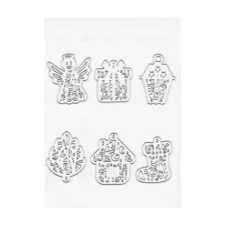 VEVOR Cutting Dies, 10 Pieces Metal Die Cuts, Compatible with VEVOR Die Cutting and Embossing Machine, Letters, Numbers, Tree Patterns, Cut Dies for Scrapbooking, Card Making, DIY Paper Crafting