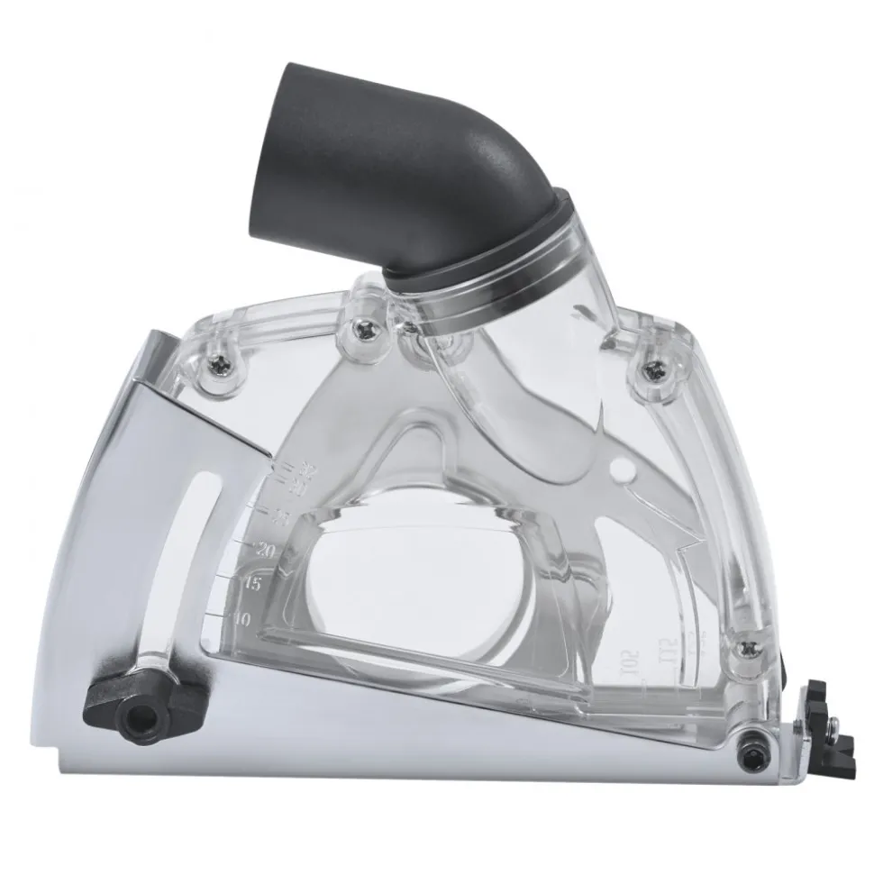 VEVOR Cutting Dust Shroud for Angle Grinders, Universal 4-5 in Angle Grinder Dust Shroud with 6 Clamping Washers & 5 in Diamond Grinding Cup Wheel, Adjustable Cutting Depth, Connect to Vacuum Cleaner