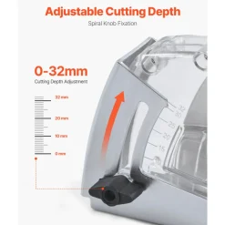 VEVOR Cutting Dust Shroud for Angle Grinders, Universal 4-5 in Angle Grinder Dust Shroud with 6 Clamping Washers & 5 in Diamond Grinding Cup Wheel, Adjustable Cutting Depth, Connect to Vacuum Cleaner
