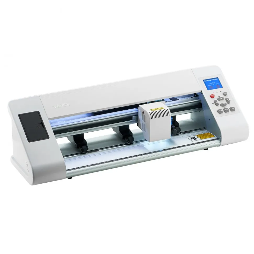VEVOR Cutting Machine, Automatic Edge Detection Vinyl Cutter Machine with Design Software and Materials, Compatible with Multiple File Formats, for Creating Customized DIY Crafts, Cards, Stickers