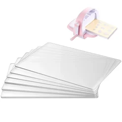 VEVOR Cutting Plates, 6 Pcs, 8.86 x 6.14 in, Clear Polycarbonate Material, Die Cut Pads Compatible with VEVOR Die Cutting and Embossing Machine KM-1860, for Scrapbooking, Card Making, Crafting