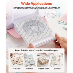VEVOR Cutting Plates, 6 Pcs, 8.86 x 6.14 in, Clear Polycarbonate Material, Die Cut Pads Compatible with VEVOR Die Cutting and Embossing Machine KM-1860, for Scrapbooking, Card Making, Crafting