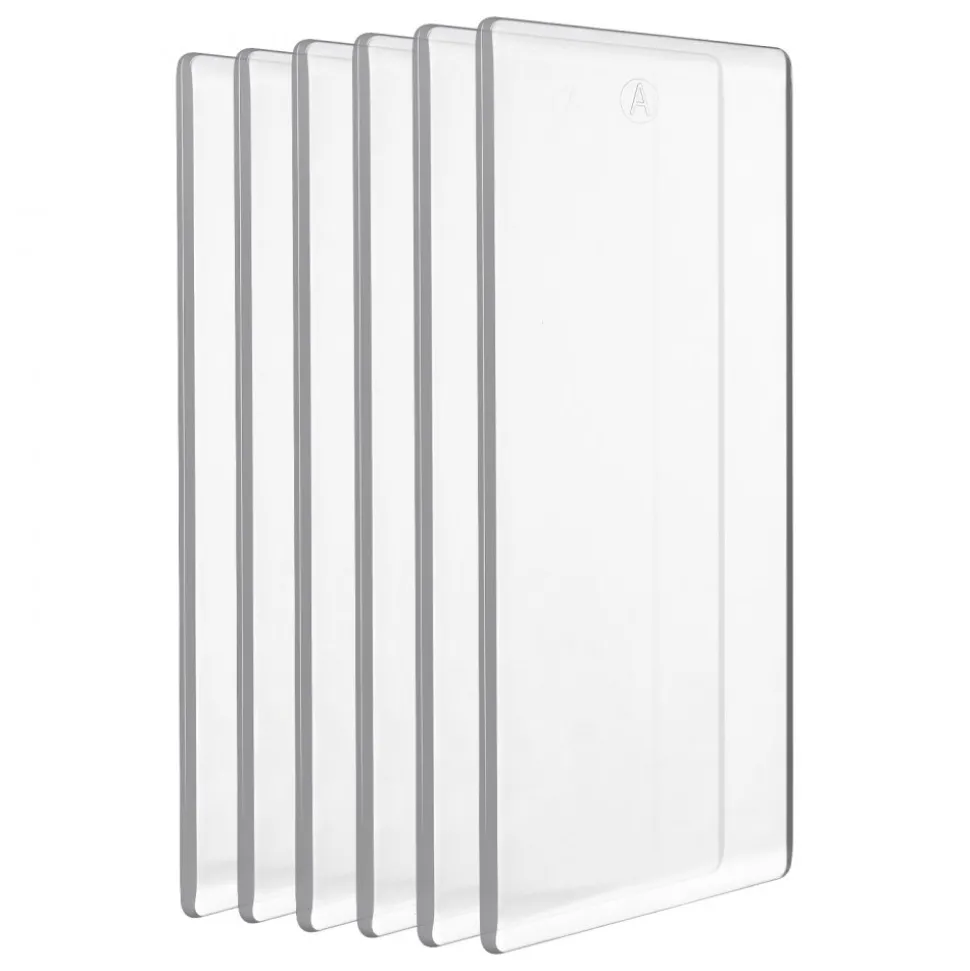 VEVOR Cutting Plates, 6 Pcs, 6.69 x 3.15 x 0.1 in, Clear Polycarbonate Material, Die Cut Pads Compatible with VEVOR Die Cutting and Embossing Machine KM-1830, for Scrapbooking and Card Making