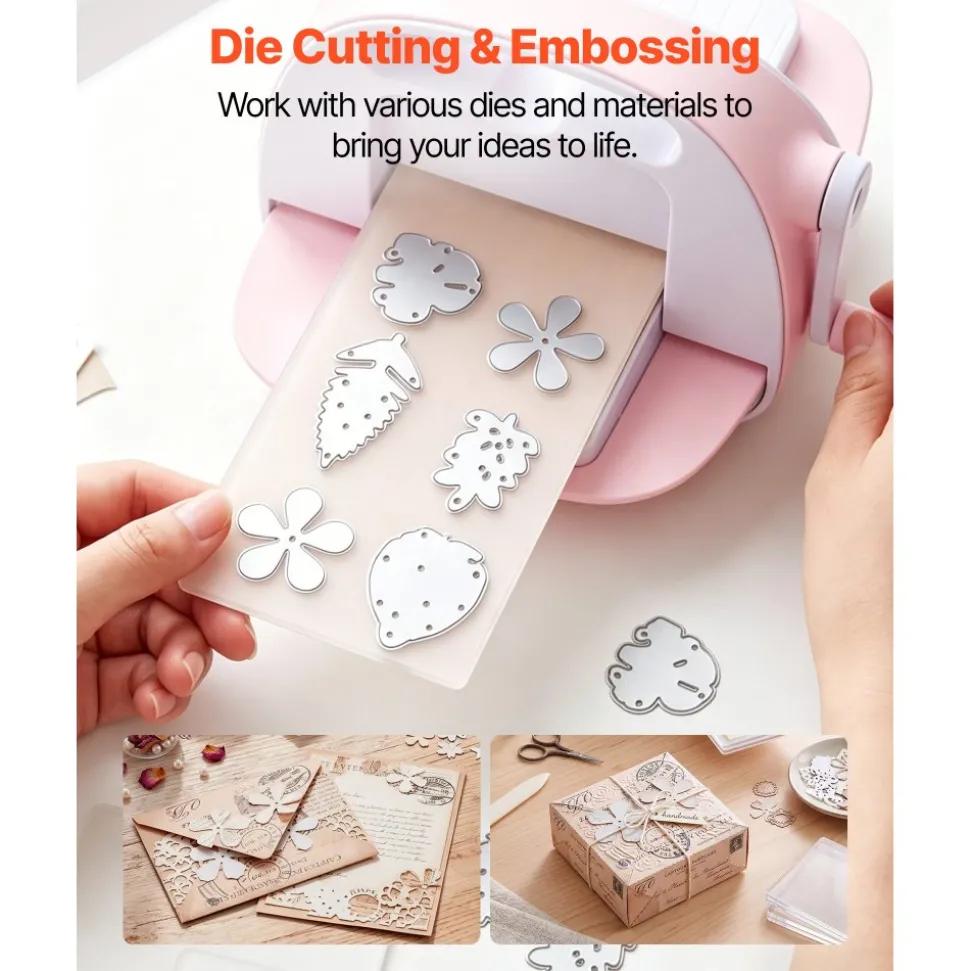 VEVOR Cutting Plates, 6 Pcs, 6.69 x 3.15 x 0.1 in, Clear Polycarbonate Material, Die Cut Pads Compatible with VEVOR Die Cutting and Embossing Machine KM-1830, for Scrapbooking and Card Making