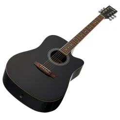 VEVOR Cutway Acoustic Guitar, 41 in, 6-String Black Solid Spruce Top Guitar, Beginner Bundle with Gig Bag, Tuner, Strap, Strings, Picks, Capo, Rosewood Fingerboard, for Adult Fingerstyle Solo Jazz