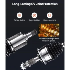 VEVOR CV Axle Shaft Assembly, 2 Pieces Front Left & Right (Driver and Passenger Side), Automotive Replacement CV Joint Axles Pair Compatible with 1996-2002 Toyota 4Runner, Alloy Steel & Carbon Steel