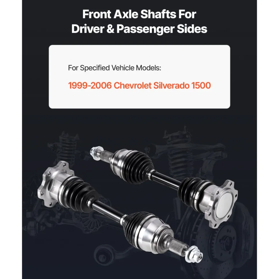 VEVOR CV Axle Shaft Assembly, 2 Pieces Front Left & Right (Driver and Passenger Side), Automotive Replacement CV Joint Axles Pair Compatible with 2005-2006 Honda Odyssey, Alloy Steel & Carbon Steel