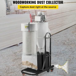 VEVOR Cyclone Dust Collector Woodworking Dust Collector 2HP 220V Heavy Duty