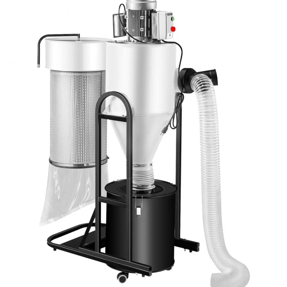 VEVOR Cyclone Dust Collector Woodworking Dust Collector 2HP 220V Heavy Duty