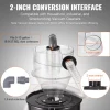 VEVOR Cyclone Dust Separator, 4" Retrofit Cyclone Separator for Dust Collectors, ABS Dust Deputy With 2" Hole O.D. Connector & Hose for Wet/Dry Shop Vacuums, Fits 5-10 Gallon Tank (Tank Exclude)
