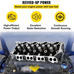 VEVOR Cylinder Head Assembled, Engine Cylinder Head Assembly Replacement 6.4L, Cast Iron Cylinder Head Fit for 08-10 Ford F250 F350 F450 F550
