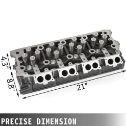VEVOR Cylinder Head Assembled, Engine Cylinder Head Assembly Replacement 6.4L, Cast Iron Cylinder Head Fit for 08-10 Ford F250 F350 F450 F550