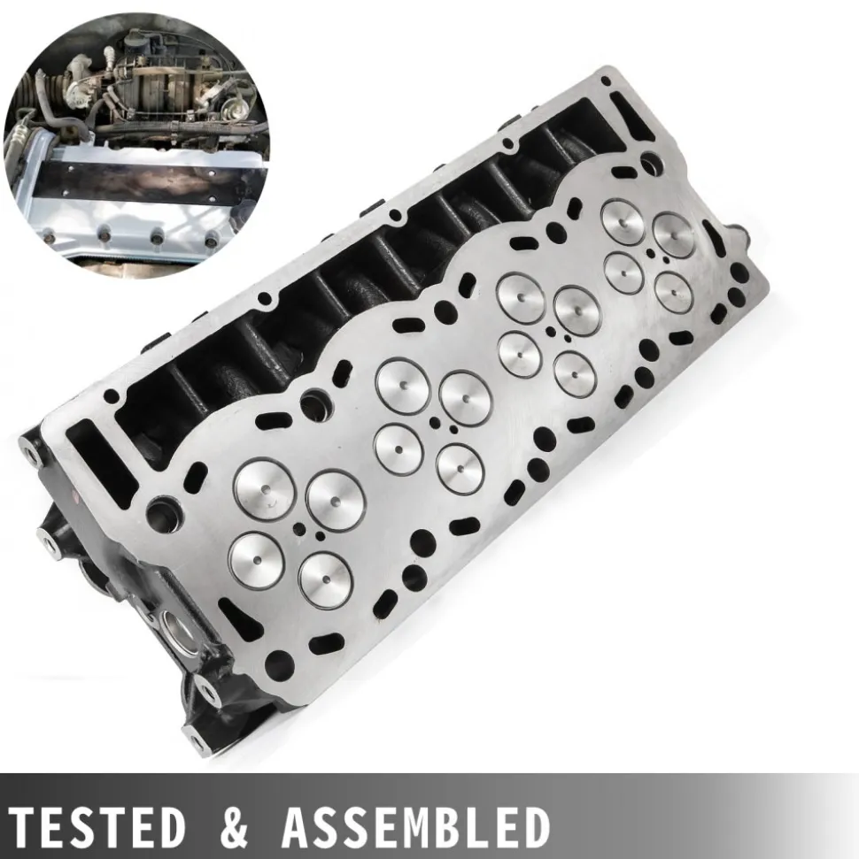 VEVOR Cylinder Head Assembled, Engine Cylinder Head Assembly Replacement 6.4L, Cast Iron Cylinder Head Fit for 08-10 Ford F250 F350 F450 F550