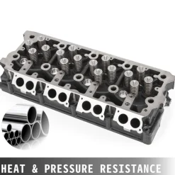 VEVOR Cylinder Head Assembled, Engine Cylinder Head Assembly Replacement 6.4L, Cast Iron Cylinder Head Fit for 08-10 Ford F250 F350 F450 F550