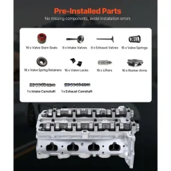 VEVOR Cylinder Head Assembly for 2011-2019 Chevy Cruze Sonic Trax 1.4L Turbo, 2013-2019 Buick Encore 4 Cyl 1.4L, Complete Engine Cylinder Head Assembly Replaces 55573669, 55565291, 55573010, 55573011