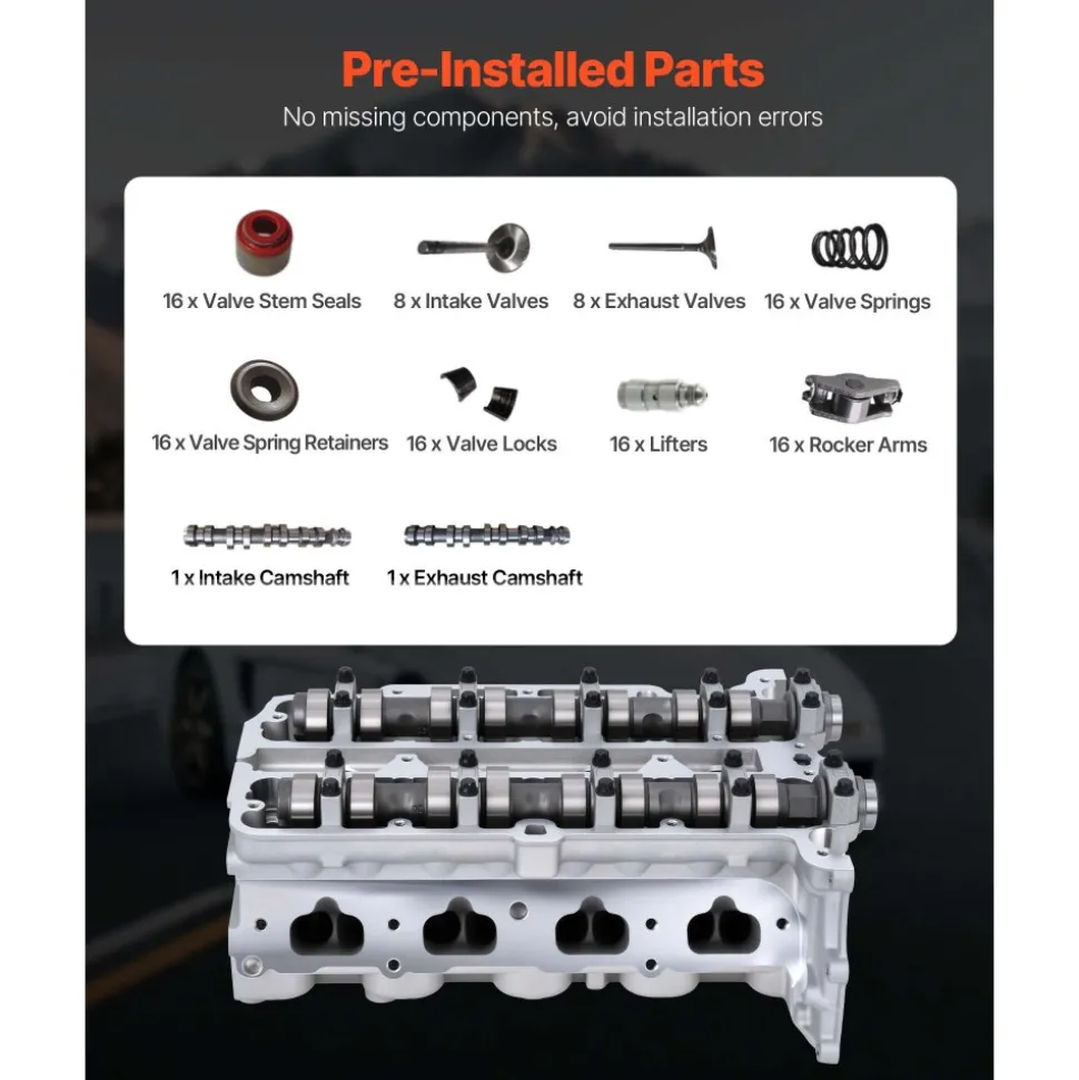 VEVOR Cylinder Head Assembly for 2011-2019 Chevy Cruze Sonic Trax 1.4L Turbo, 2013-2019 Buick Encore 4 Cyl 1.4L, Complete Engine Cylinder Head Assembly Replaces 55573669, 55565291, 55573010, 55573011