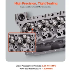 VEVOR Cylinder Head Assembly, 6.7L Replacement for 2007-2018 Dodge Cummins 6.7L, Compatible with Dodge Ram 2500 3500 4500 Models, Complete Engine Cylinder Head Assembly Replaces 3977221, Cast Iron