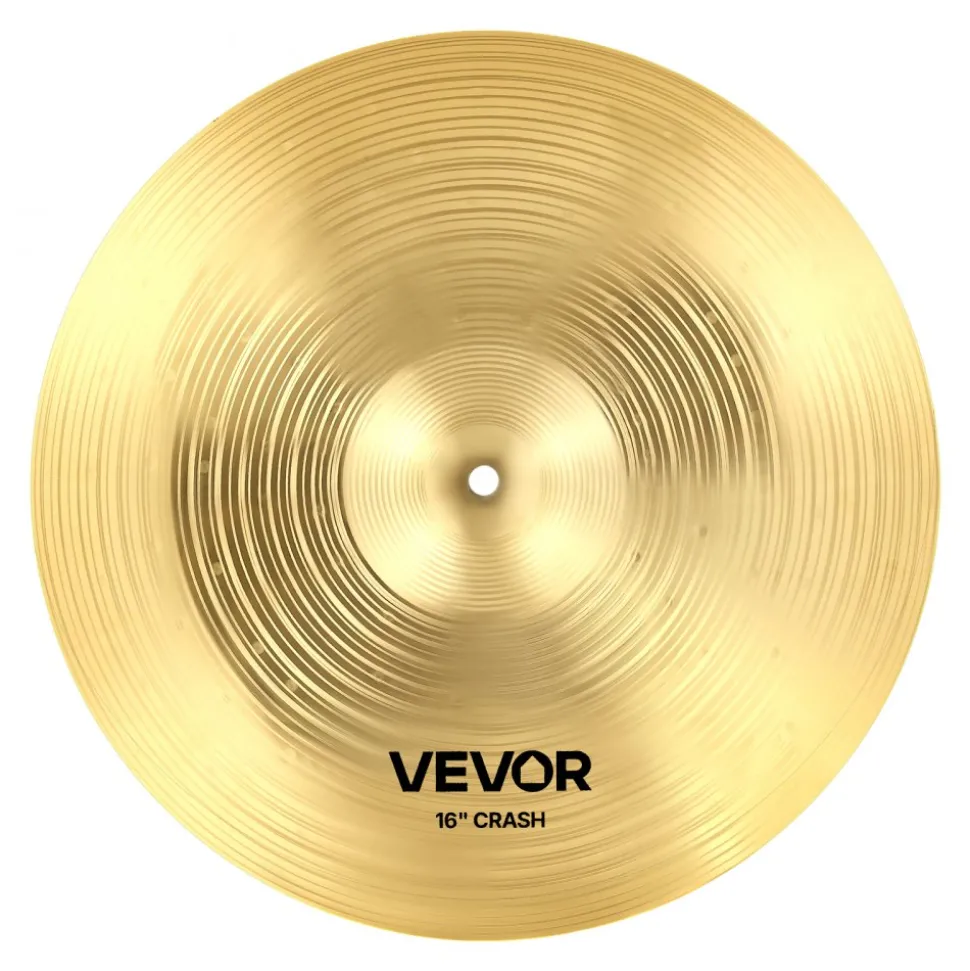 VEVOR Cymbal Pack, 6 Pieces Cymbals for Drum Set, Alloy Cymbals Drum Set Includes 14-inch Hi-Hats, 16-inch Crash, 18-inch Crash, 20-inch Ride, 10-inch Splash, 16-inch China, Drumsticks & Cymbal Bag