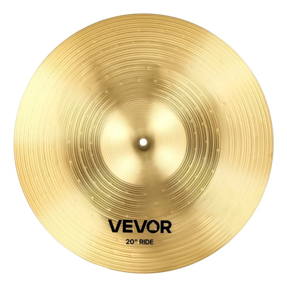 VEVOR Cymbal Pack, 6 Pieces Cymbals for Drum Set, Alloy Cymbals Drum Set Includes 14-inch Hi-Hats, 16-inch Crash, 18-inch Crash, 20-inch Ride, 10-inch Splash, 16-inch China, Drumsticks & Cymbal Bag