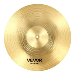 VEVOR Cymbal Pack, 6 Pieces Cymbals for Drum Set, Alloy Cymbals Drum Set Includes 14-inch Hi-Hats, 16-inch Crash, 18-inch Crash, 20-inch Ride, 10-inch Splash, 16-inch China, Drumsticks & Cymbal Bag
