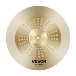 VEVOR Cymbal Pack, 3 Pieces Cymbals for Drum Set, Alloy Cymbals Drum Set Includes 14-inch Hi-Hats, 16-inch Crash, 20-inch Ride, Drumsticks & Cymbal Bag, Alloy Cymbal Pack for Drummer, Bright Copper