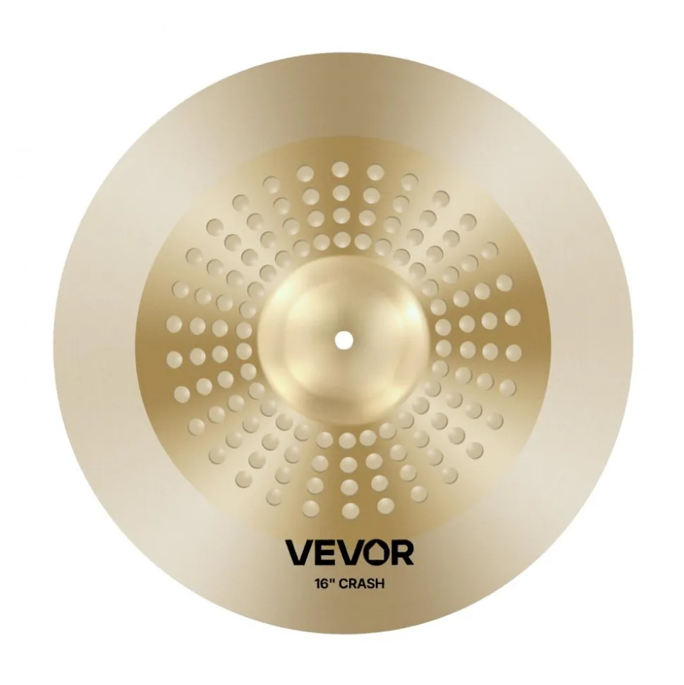 VEVOR Cymbal Pack, 3 Pieces Cymbals for Drum Set, Alloy Cymbals Drum Set Includes 14-inch Hi-Hats, 16-inch Crash, 20-inch Ride, Drumsticks & Cymbal Bag, Alloy Cymbal Pack for Drummer, Bright Copper