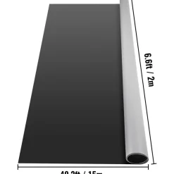VEVOR Dance Floor Roll Portable 6.6x49.2ft Practice Dance Floor 1.5mm Thickness PVC Dance Flooring Dance Floor Grey/Black Roll out Dance Floor Non-slide &Wearproof Dance Floor Easy Cleaning for Ballet