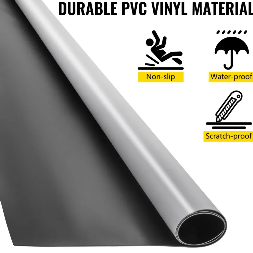 VEVOR Dance Floor Roll Portable 6.6x49.2ft Practice Dance Floor 1.5mm Thickness PVC Dance Flooring Dance Floor Grey/Black Roll out Dance Floor Non-slide &Wearproof Dance Floor Easy Cleaning for Ballet