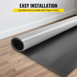 VEVOR Dance Floor Roll Portable, 6.6x15.7ft Practice Dance Floor,1.5mm Thickness PVC Dance Flooring Grey/Black Roll Out Dance Floor Non-Slide & Wearproof Dance Floor Easy Cleaning for Ballet