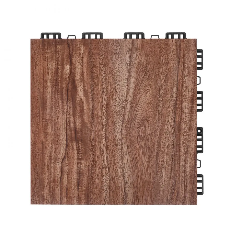 VEVOR Dance Floor Tiles, 12.4 x 12.4 in 25 Piece Interlocking Dance Flooring, Portable Dance Practice Floor with Cushioned Base (Oak Wood Grain, 25 sq. ft/Box )