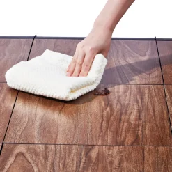 VEVOR Dance Floor Tiles, 12.4 x 12.4 in 52 Piece Interlocking Dance Flooring, Portable Dance Practice Floor with Cushioned Base (Oak Wood Grain, 52 sq. ft/Box )