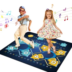VEVOR Dance Mat, 8-Button Dance Mixer Rhythm Step Play Mat, Electronic Dance Pad with Single/Two Player Modes, Adjustable Volume, Built-in Music, 8 Challenge Levels, Toys Gifts for 3+ Year Old Girls