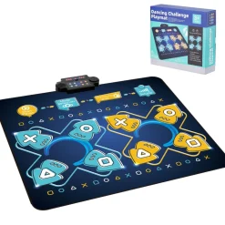 VEVOR Dance Mat, 8-Button Dance Mixer Rhythm Step Play Mat, Electronic Dance Pad with Single/Two Player Modes, Adjustable Volume, Built-in Music, 8 Challenge Levels, Toys Gifts for 3+ Year Old Girls