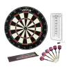 VEVOR Dartboard with 6 Darts & Scoring Kit, Self-Healing Sisal Fibers Dartboard with Staple-Free Bullseye & Rotating Number Ring, 17.7" Professional Steel Tip Dart Board Set for Home Party Game Rooms