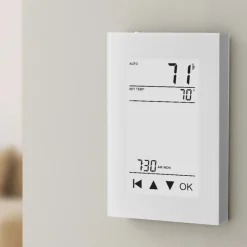 VEVOR 7-Day Programmable Thermostat, Home Thermostats for Radiant Underfloor Heating Cable, Heat Pump, with GFCI & Sensitive Sensor, LCD Touchscreen, Energy-Efficient, Gray-White  (Without Wifi)