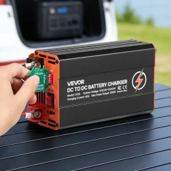 VEVOR DC to DC Battery Charger, 520W, 40A Alternator Charger, Fast DC-DC Charging for Portable Power Stations, Compatible with LiFePO4 Lead-Acid AGM GEL Batteries, 12V/24V-12V/24V, for RV Home Backup