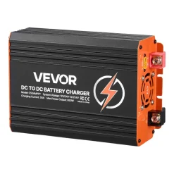 VEVOR DC to DC Charger with MPPT, 650W, 50A On-Board Battery Charger, Solar Panel/Alternator Dual Input, Smart Multi-Stage Charging for LiFePO4 Lead-Acid Batteries, 12V/24V-12V/24V, for RV Home Backup