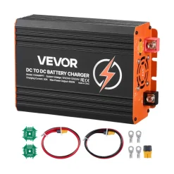 VEVOR DC to DC Charger with MPPT, 650W, 50A On-Board Battery Charger, Solar Panel/Alternator Dual Input, Smart Multi-Stage Charging for LiFePO4 Lead-Acid Batteries, 12V/24V-12V/24V, for RV Home Backup
