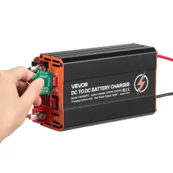 VEVOR DC to DC Charger with MPPT, 520W, 40A On-Board Battery Charger, Solar Panel/Alternator Dual Input, Smart Multi-Stage Charging for LiFePO4 Lead-Acid Batteries, 12V/24V-12V/24V, for RV Home Backup