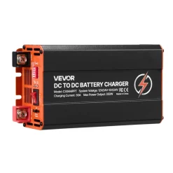 VEVOR DC to DC Charger with MPPT, 350W, 30A On-Board Battery Charger, Solar Panel/Alternator Dual Input, Smart Multi-Stage Charging for LiFePO4 Lead-Acid Batteries, 12V/24V-12V/24V, for RV Home Backup