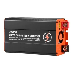 VEVOR DC to DC Charger with MPPT, 350W, 30A On-Board Battery Charger, Solar Panel/Alternator Dual Input, Smart Multi-Stage Charging for LiFePO4 Lead-Acid Batteries, 12V/24V-12V/24V, for RV Home Backup