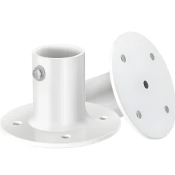 VEVOR Deck Anchor Flange 4 Pack, 1-7/8 in Pool Ladder Deck Mount, Handrail Anchor with Stainless Steel Mounting Hardware, Premium Aluminum Alloy Flange for Inground Swimming Pool Ladder, White