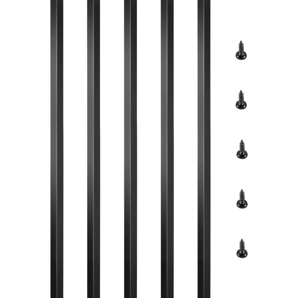 VEVOR Deck Balusters, 101 Pack Metal Deck Spindles, 32"x0.8" Staircase Baluster with Screws, Aluminum Alloy Deck Railing for Wood and Composite Deck, Square Baluster for Outdoor Stair Deck Porch