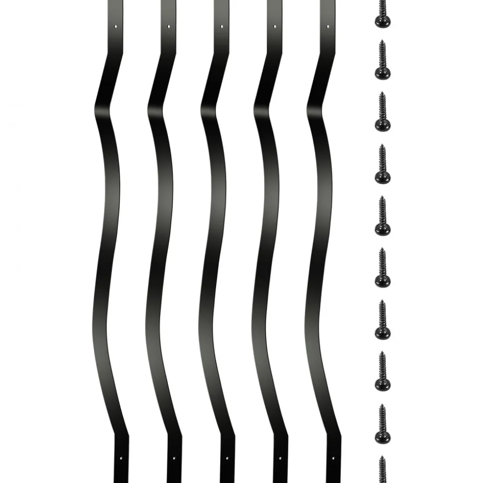 VEVOR Deck Balusters, 26 Pack Metal Deck Spindles, 32.25"x1" Staircase Baluster with Screws, Aluminum Alloy Deck Railing for Wood and Composite Deck, Stylish Baluster for Outdoor Stair Deck Porch
